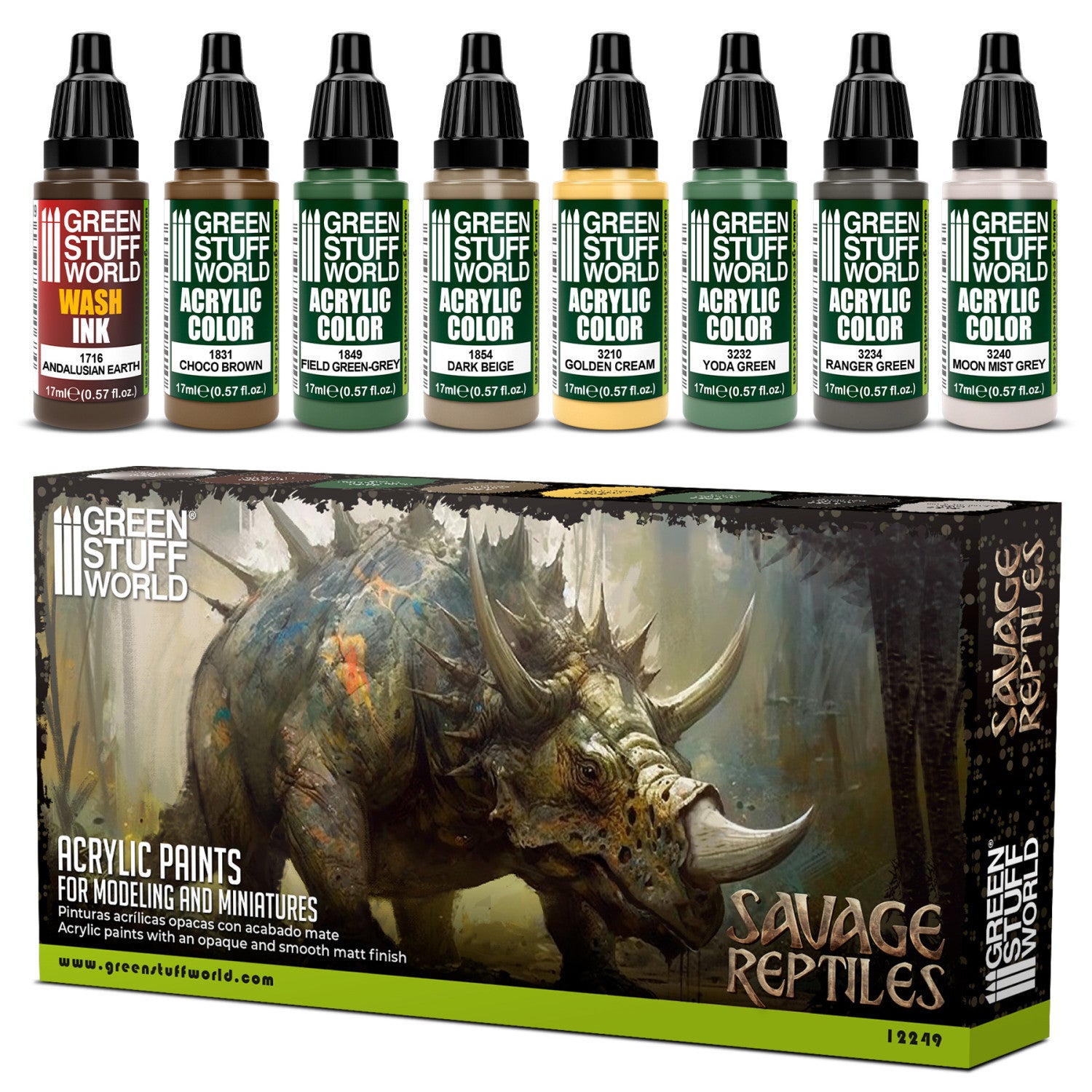 Paint Set - Savage Reptiles | Set Akrilnih Boja x8