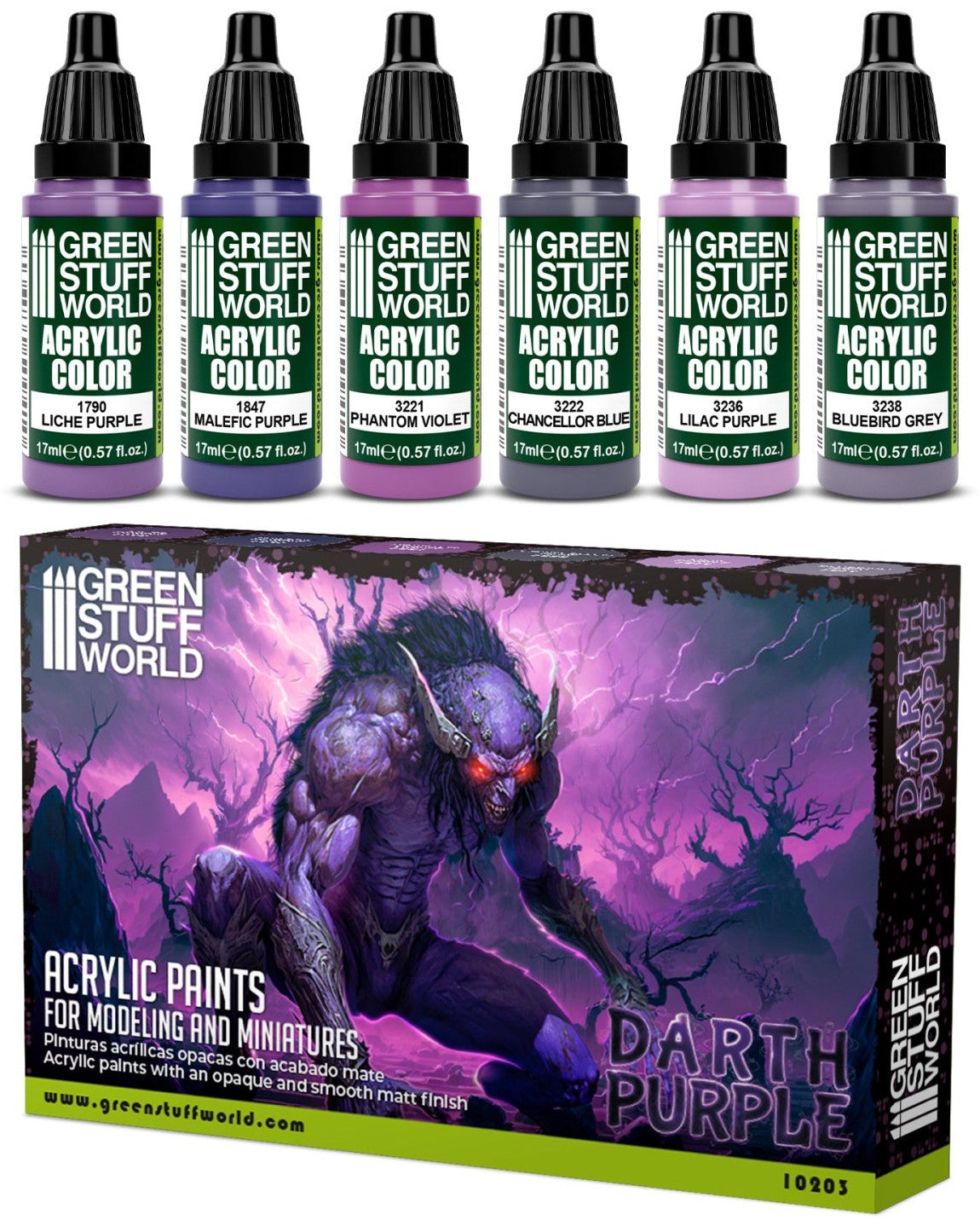Paint Set - Darth Purple | Set Akrilnih Boja x6
