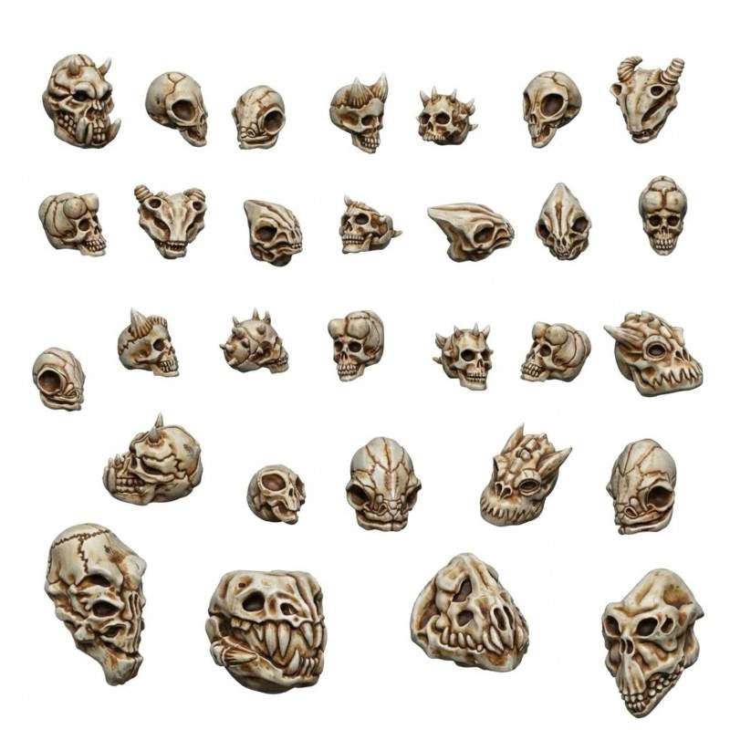3D Printed Alien Skulls Set | 3D štampani set alien lobanja (21 kom, 1:48 razmera)