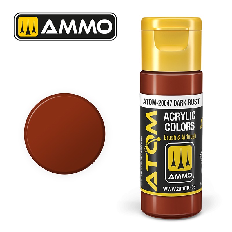 Ammo ATOM Color Dark Rust FS30109 akrilna boja za makete
Tamna boja rđe za modelarstvo