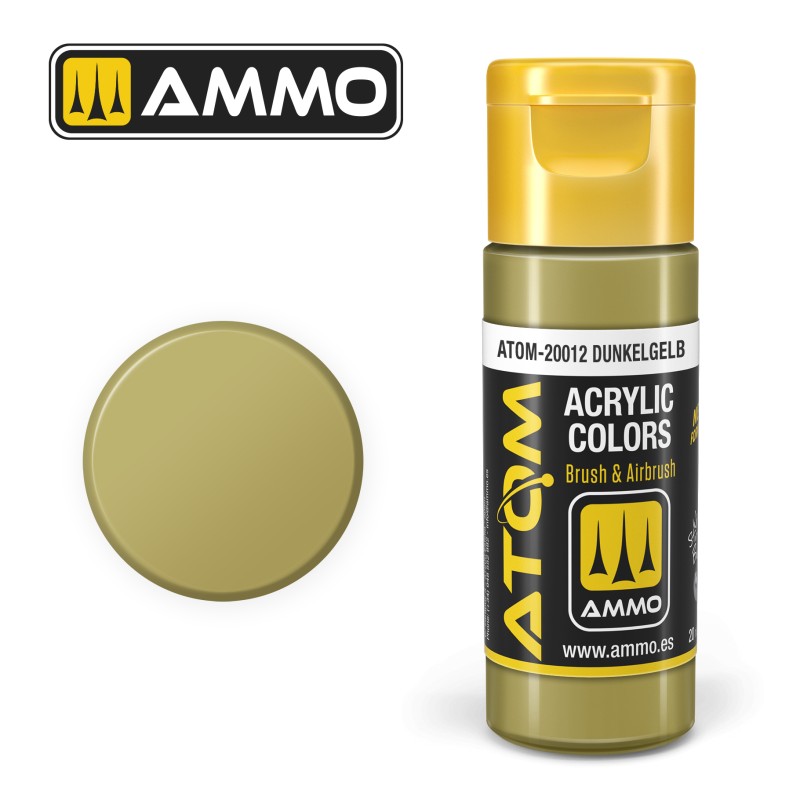 Ammo ATOM Color Dunkelgelb FS30266 akrilna boja za makete
Dunkelgelb boja za nemačka vojna vozila