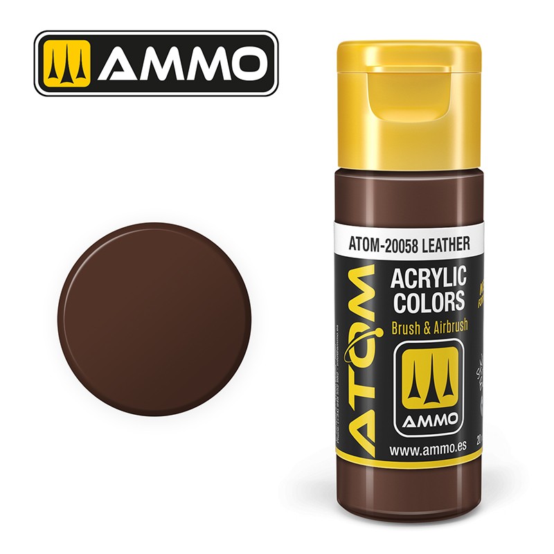 Ammo ATOM Color Leather akrilna boja za makete
Boja kože za figurice i opremu