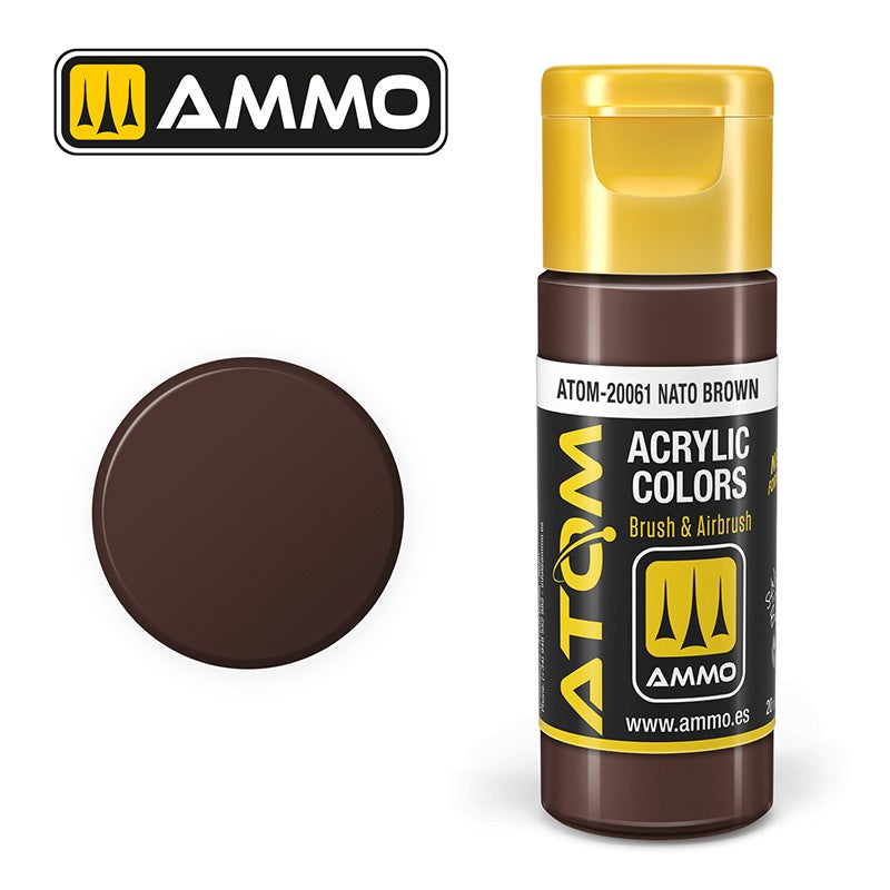 Ammo ATOM Color NATO Brown FS30051 akrilna boja za makete
NATO braon boja za modelarstvo