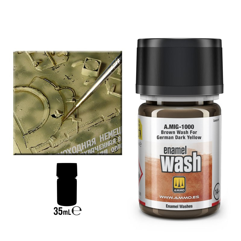 Ammo Brown Wash for German Dark Yellow wash za makete