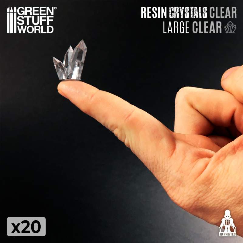 Clear Resin Crystals Large | Providni smolasti kristali veliki 15-20mm (20 kom)