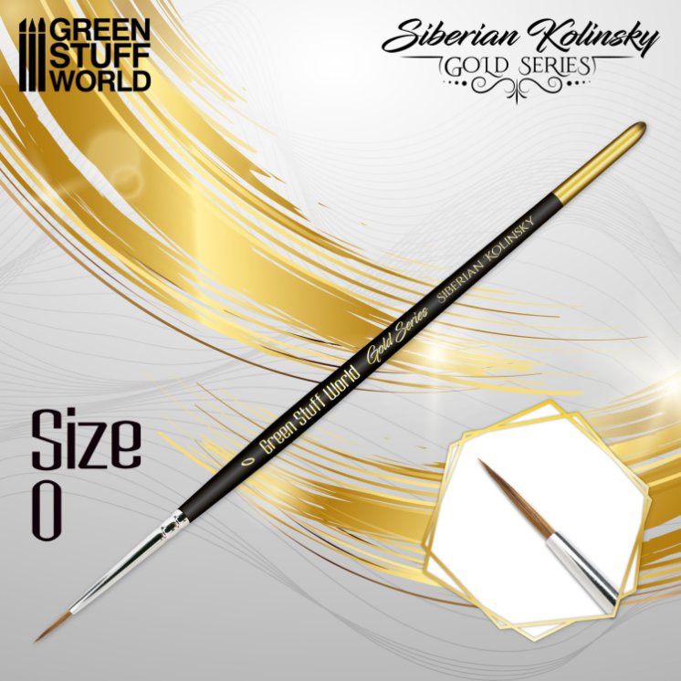 GOLD SERIES Kolinsky Brush Size 0 | Profesionalna četkica za minijature