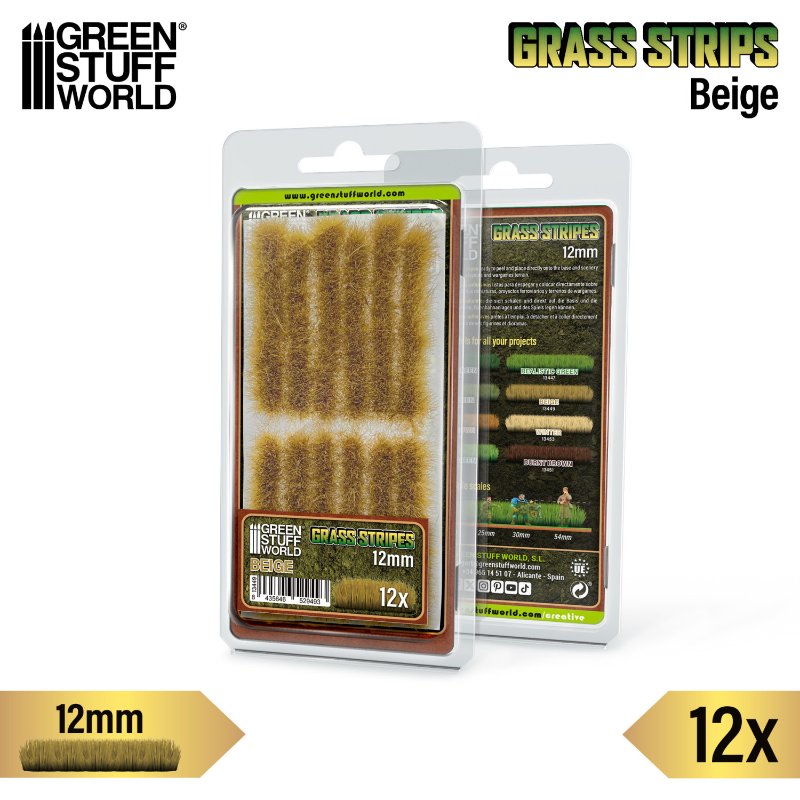 Grass Tuft Strips 12mm Beige | Trake trave 12mm bež