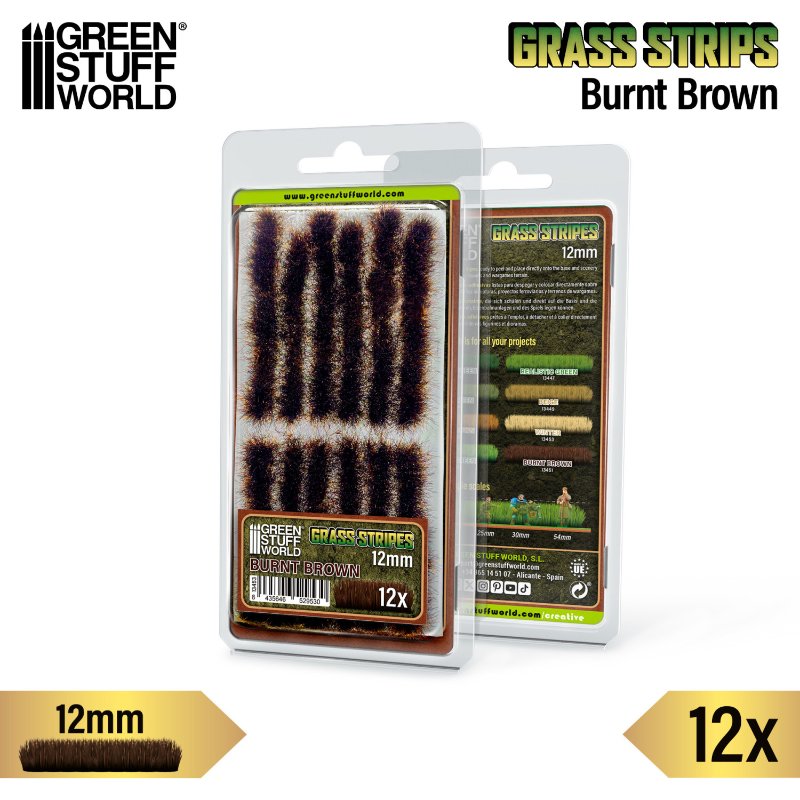 Grass Tuft Strips 12mm Burnt Brown | Trake trave 12mm spaljeno braon
