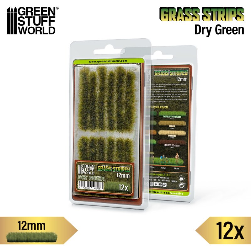 Grass Tuft Strips 12mm Dry Green | Trake trave 12mm suvo zelene