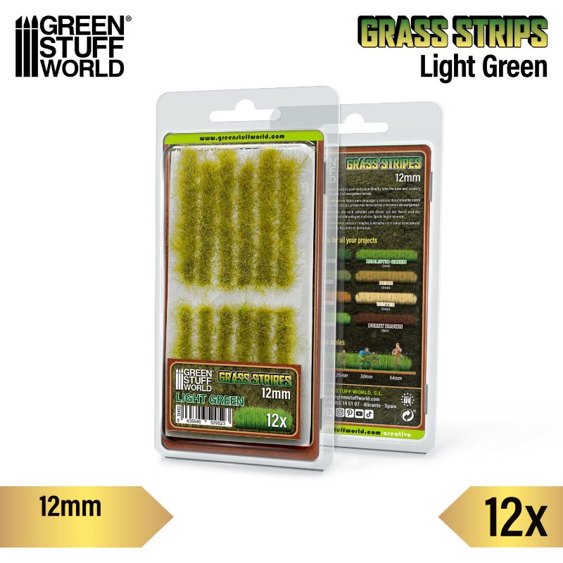 Grass Tuft Strips 12mm Light Green | Trake trave 12mm svetlo zelene