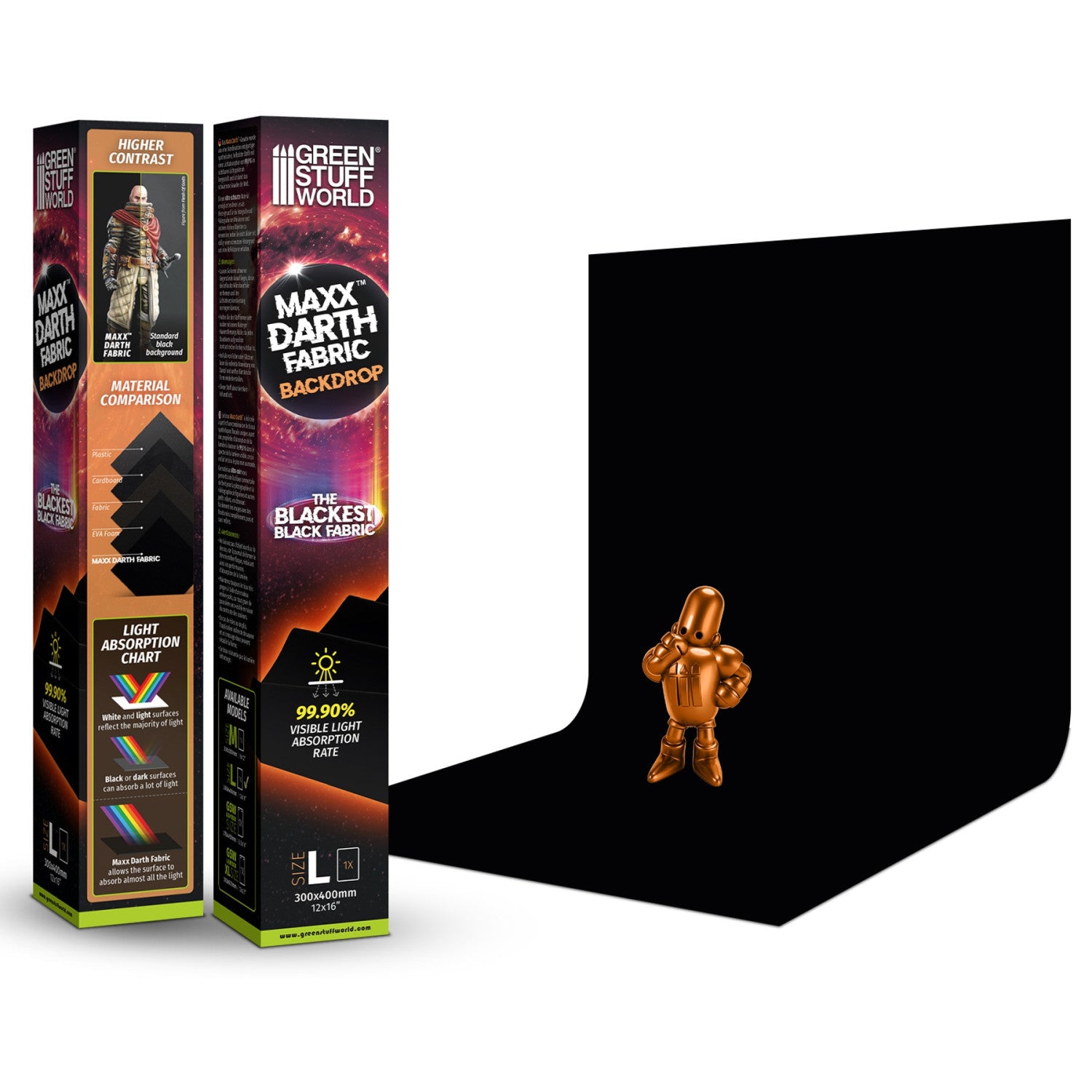 Black Maxx Darth Backdrop - L 300x400mm | Ultra Crna Pozadina