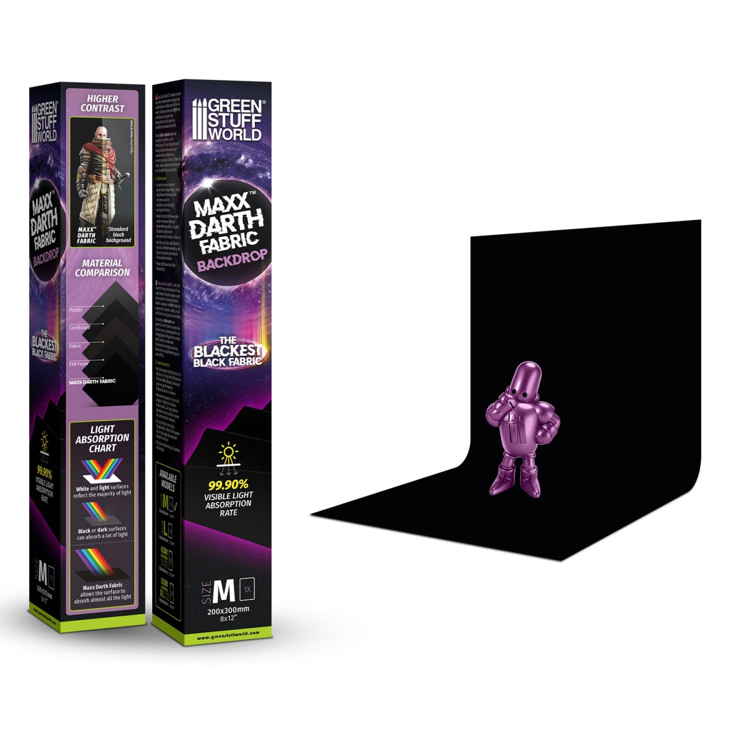 Black Maxx Darth Backdrop - M Size 200x300mm | Ultra Crna Pozadina
