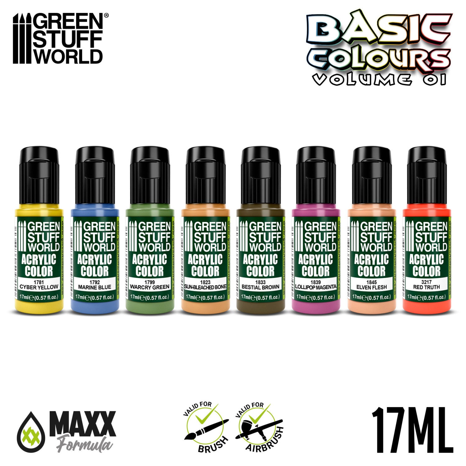 Paint Set - BASIC COLORS 01 (Box x8)