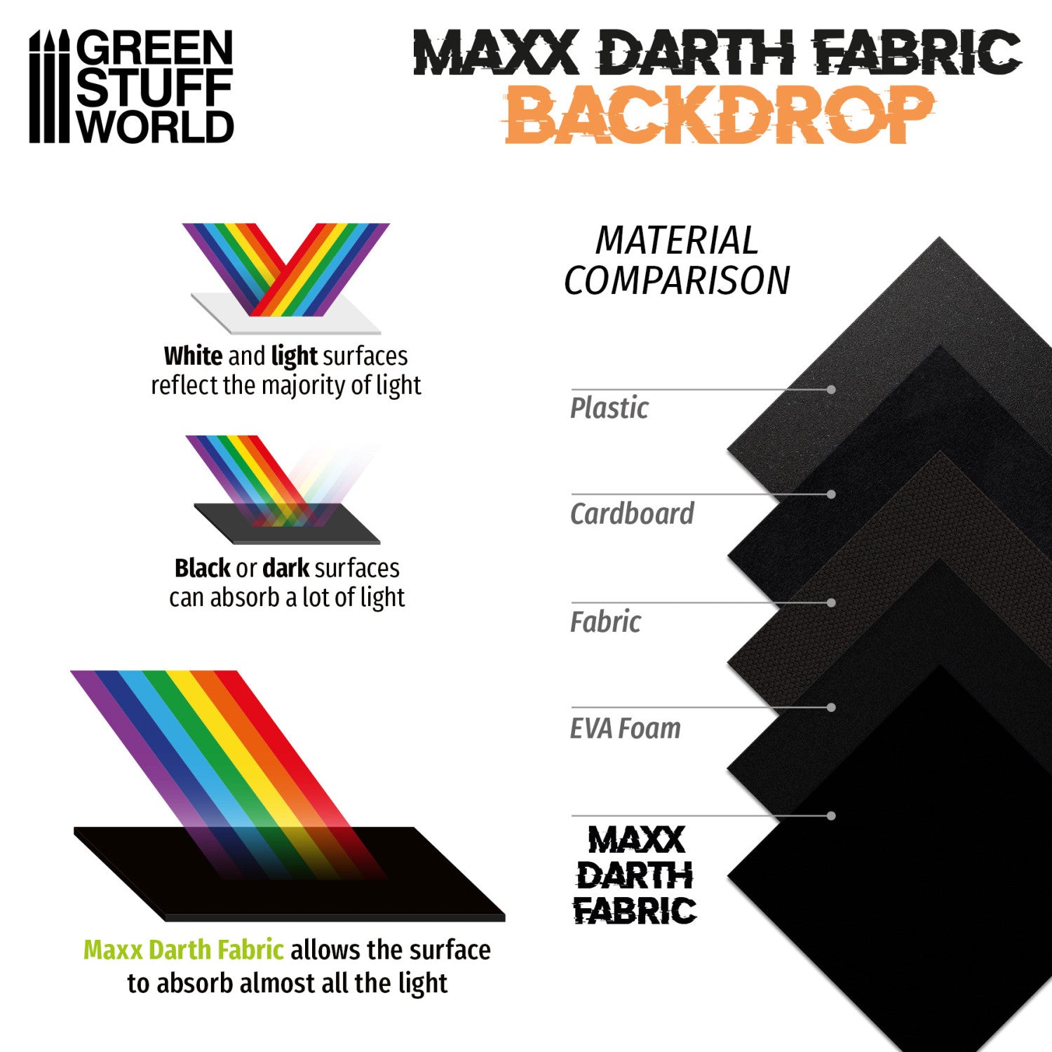 Black Maxx Darth Backdrop - L 300x400mm | Ultra Crna Pozadina