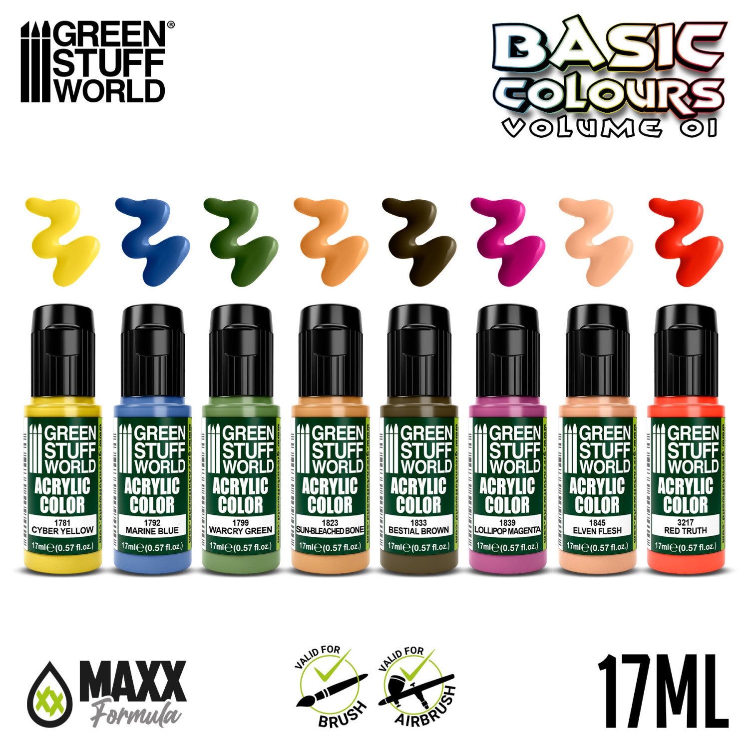 Paint Set - BASIC COLORS 01 (Box x8)