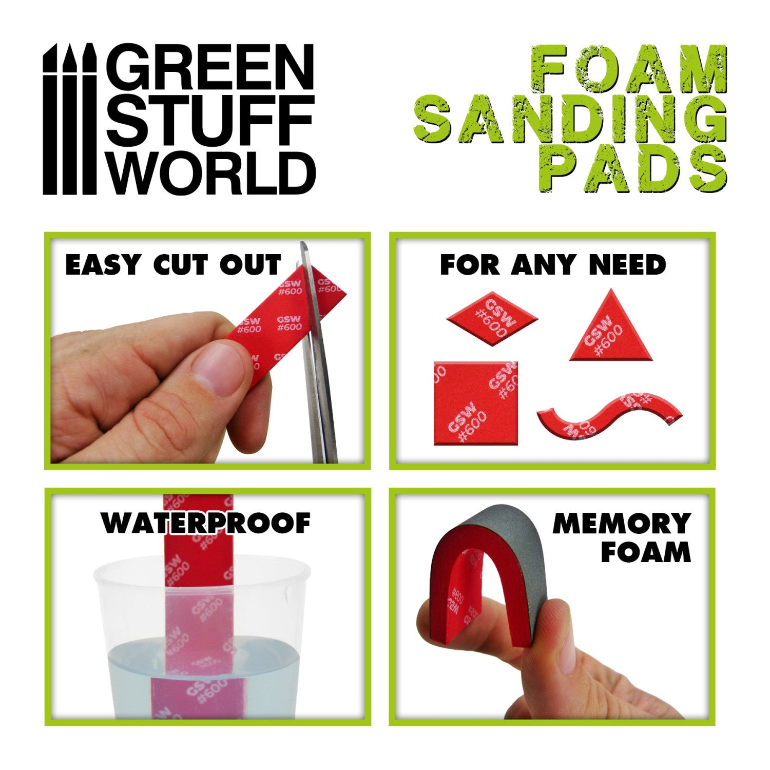 FOAM Sanding Pads - Grit #280 (pack x10)