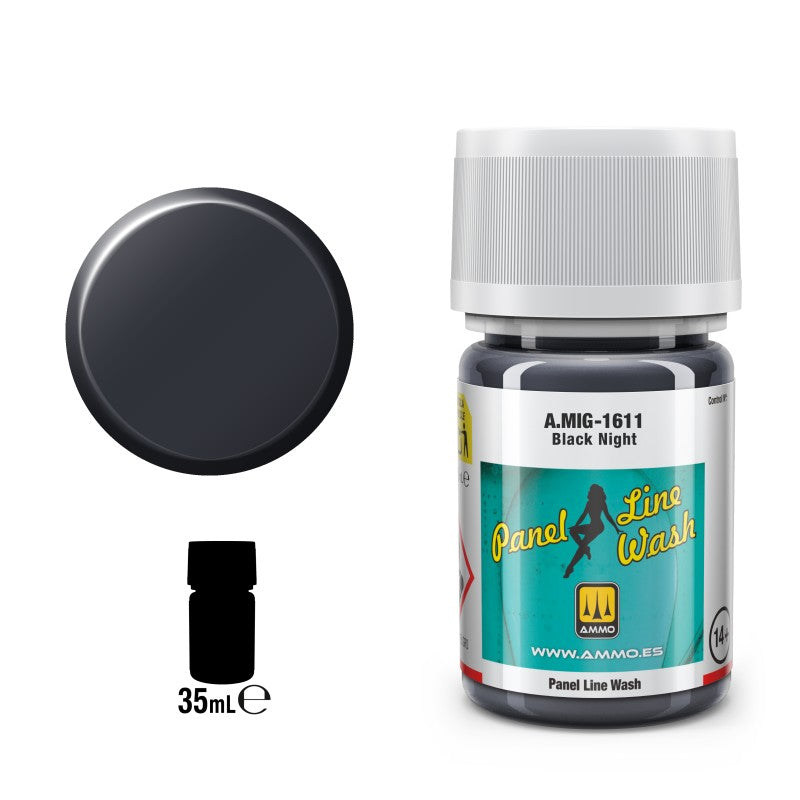 Ammo PLW Black Night panel line wash za makete
Crni wash za linije panela na modelima