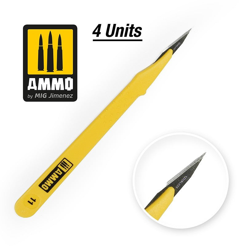 Ammo Standard Blade Straight 4 pcs sečiva za modelarski skalpel
Ravna sečiva za makete i modelarstvo