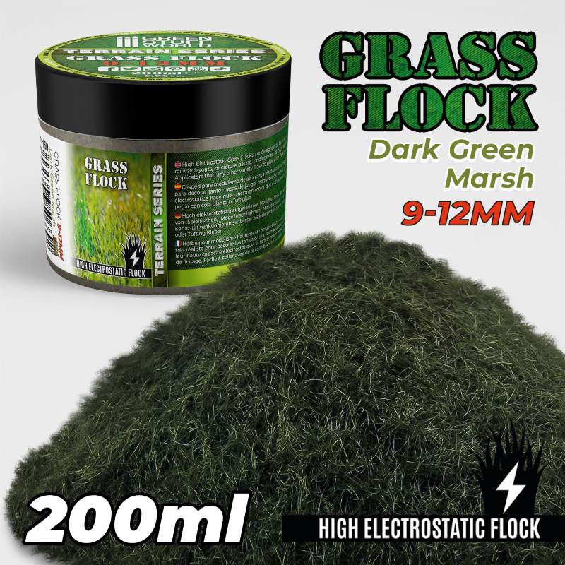 Static Grass 9-12mm Dark Green Marsh | Statička trava 9-12mm tamno zelena močvarna 200ml