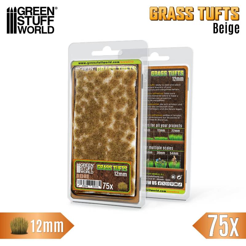 Static Grass Tufts 12mm Beige | Buseni trave 12mm bež