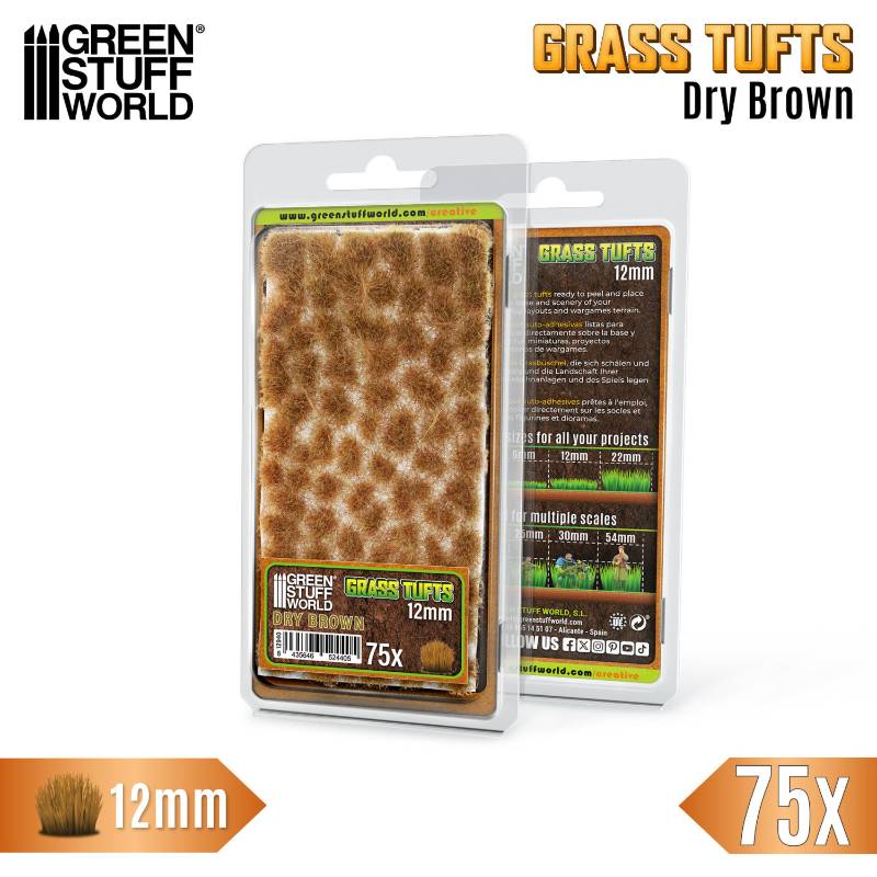 Static Grass Tufts 12mm Dry Brown | Buseni trave 12mm suvo braon