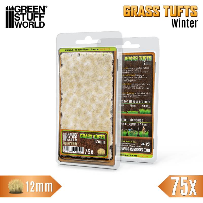 Static Grass Tufts 12mm Winter White | Buseni trave 12mm zimsko beli