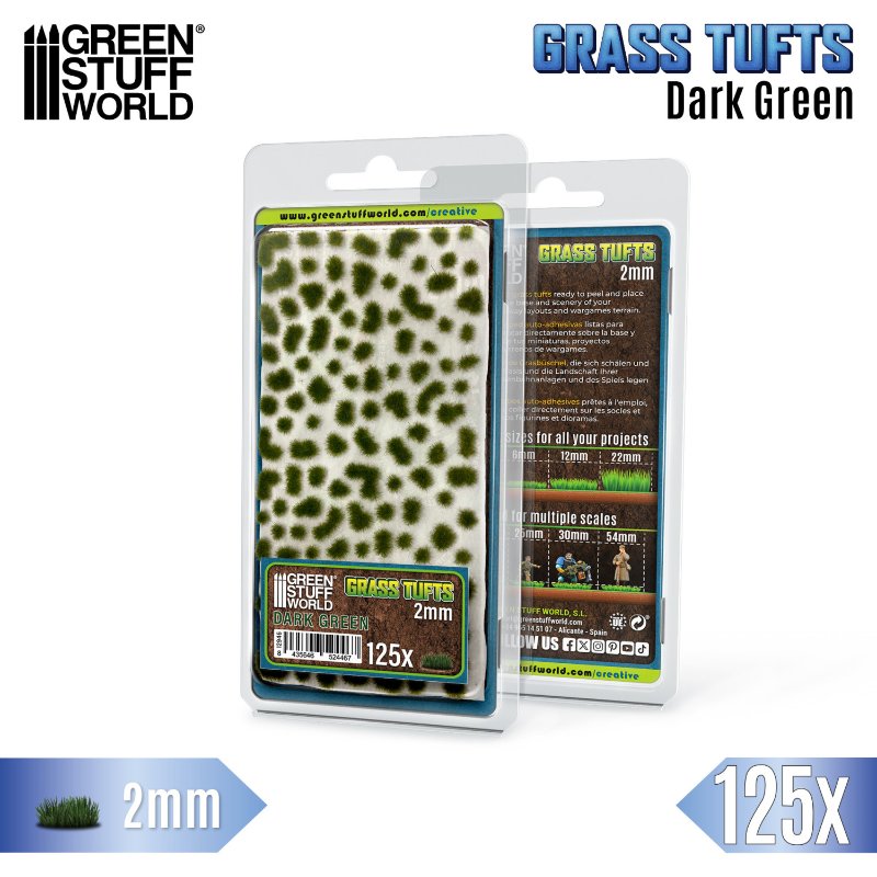 Static Grass Tufts 2mm Dark Green | Buseni trave 2mm tamno zeleni