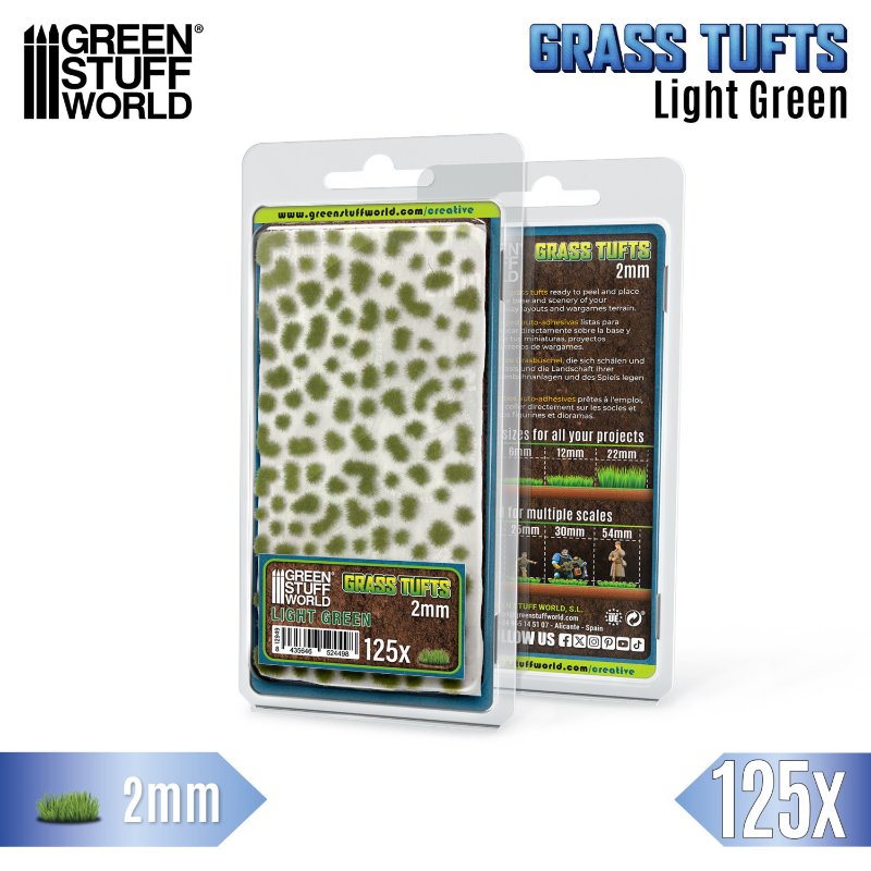 Static Grass Tufts 2mm Light Green | Buseni trave 2mm svetlo zeleni