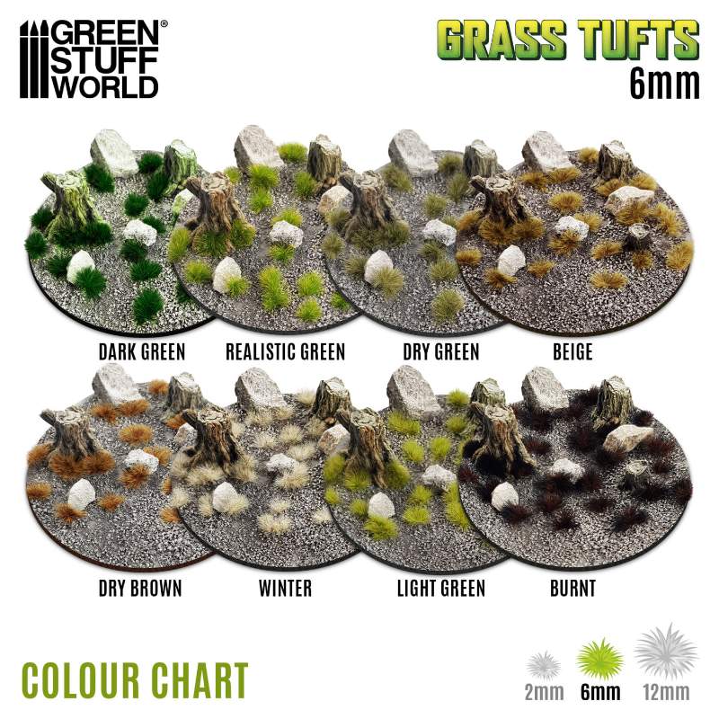 Static Grass Tufts 6mm Light Green (75 pcs) | Buseni trave 6mm svetlo zeleni (75 kom)