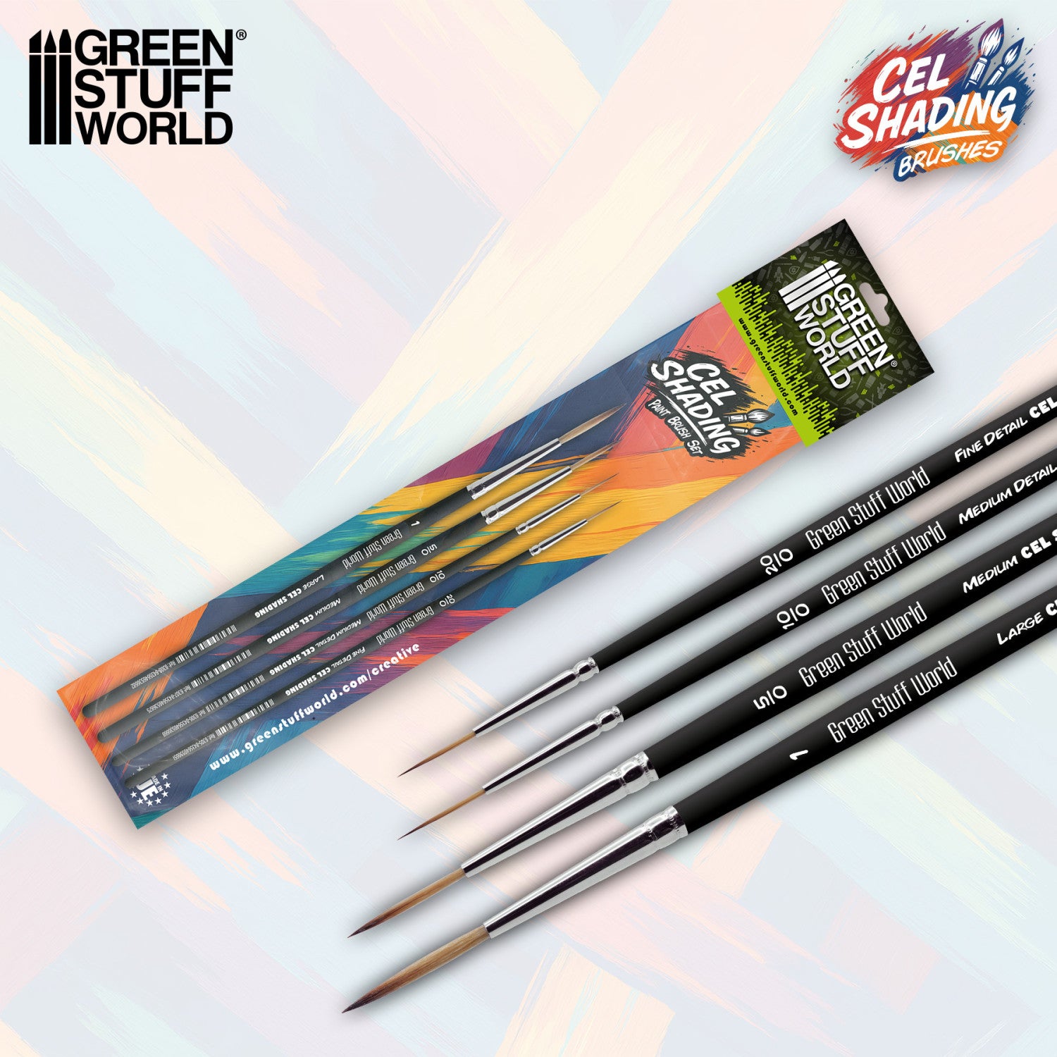 Synthetic Cel Shading Brushes Pack x4 – komplet četkica za anime shading