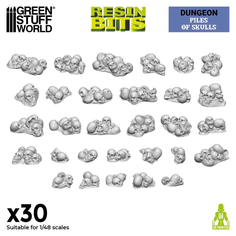 Piles of Skulls Set | Gomile lobanja set (30 kom, 1:48 razmera)