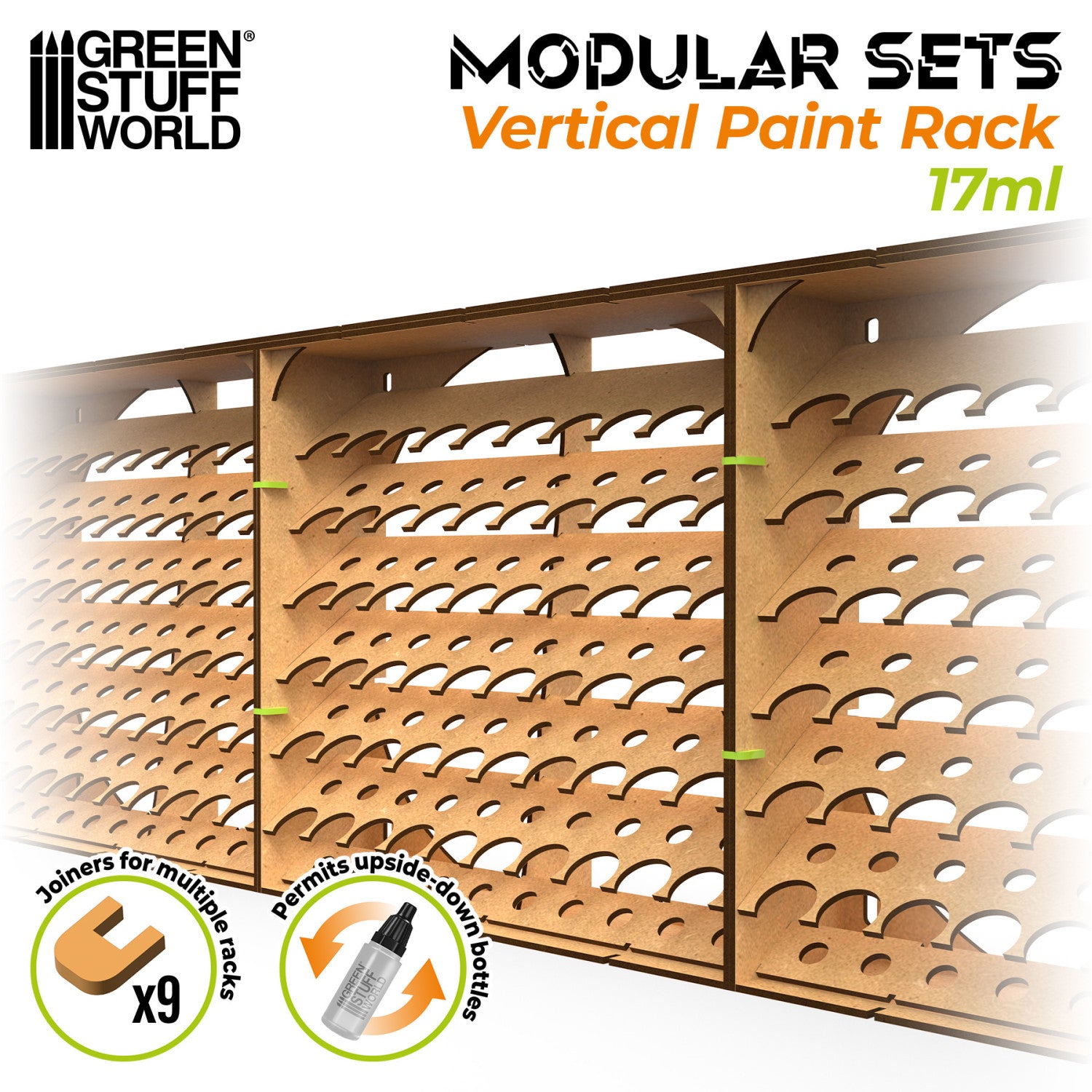 Modular Paint Rack - VERTICAL 60x17ml | Organizator za Boje 60x17ml