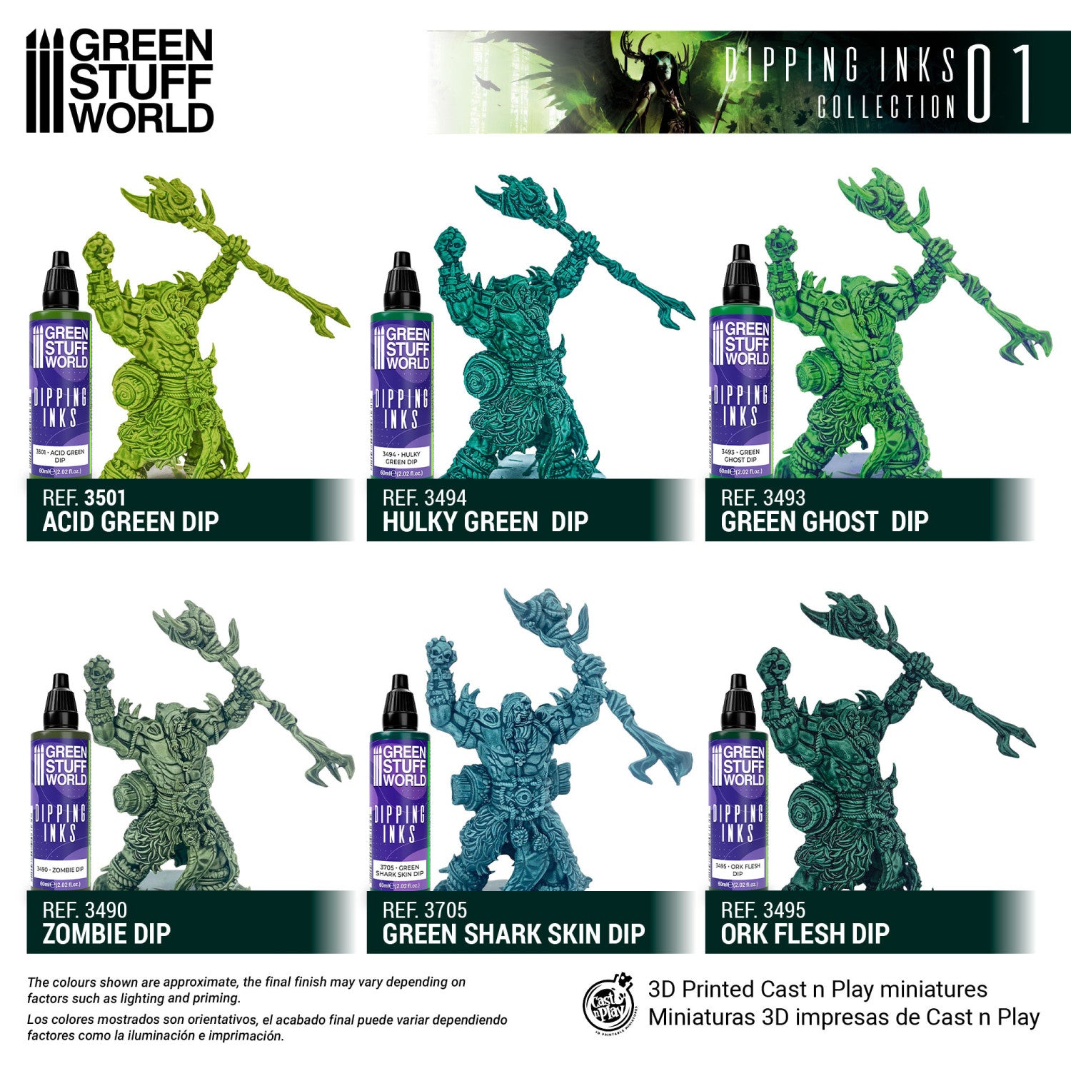 Speed Paint Set - Dipping Inks Collection 01 | Set Brzih Boja