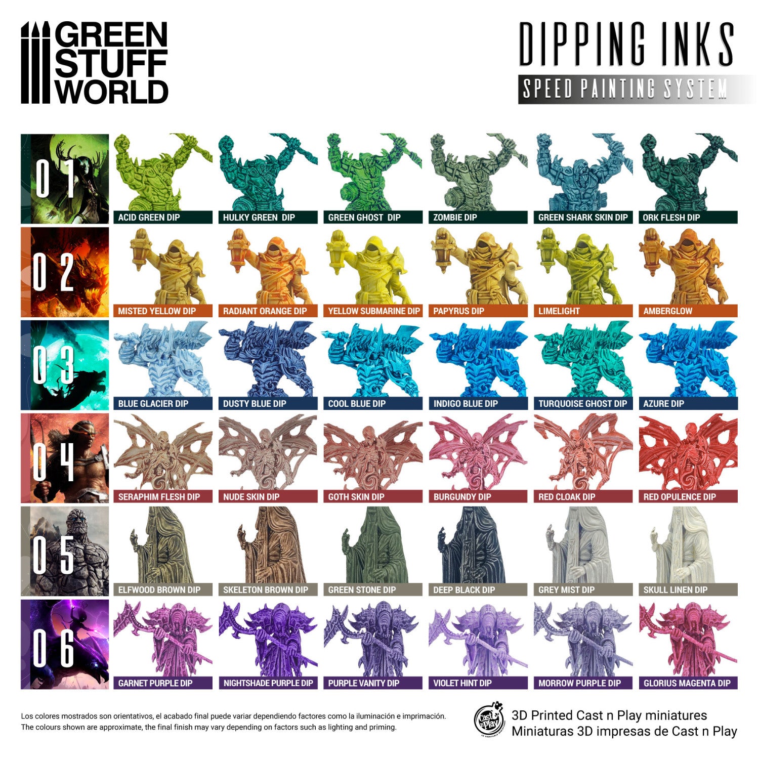 Speed Paint Set - Dipping Inks Collection 01 | Set Brzih Boja