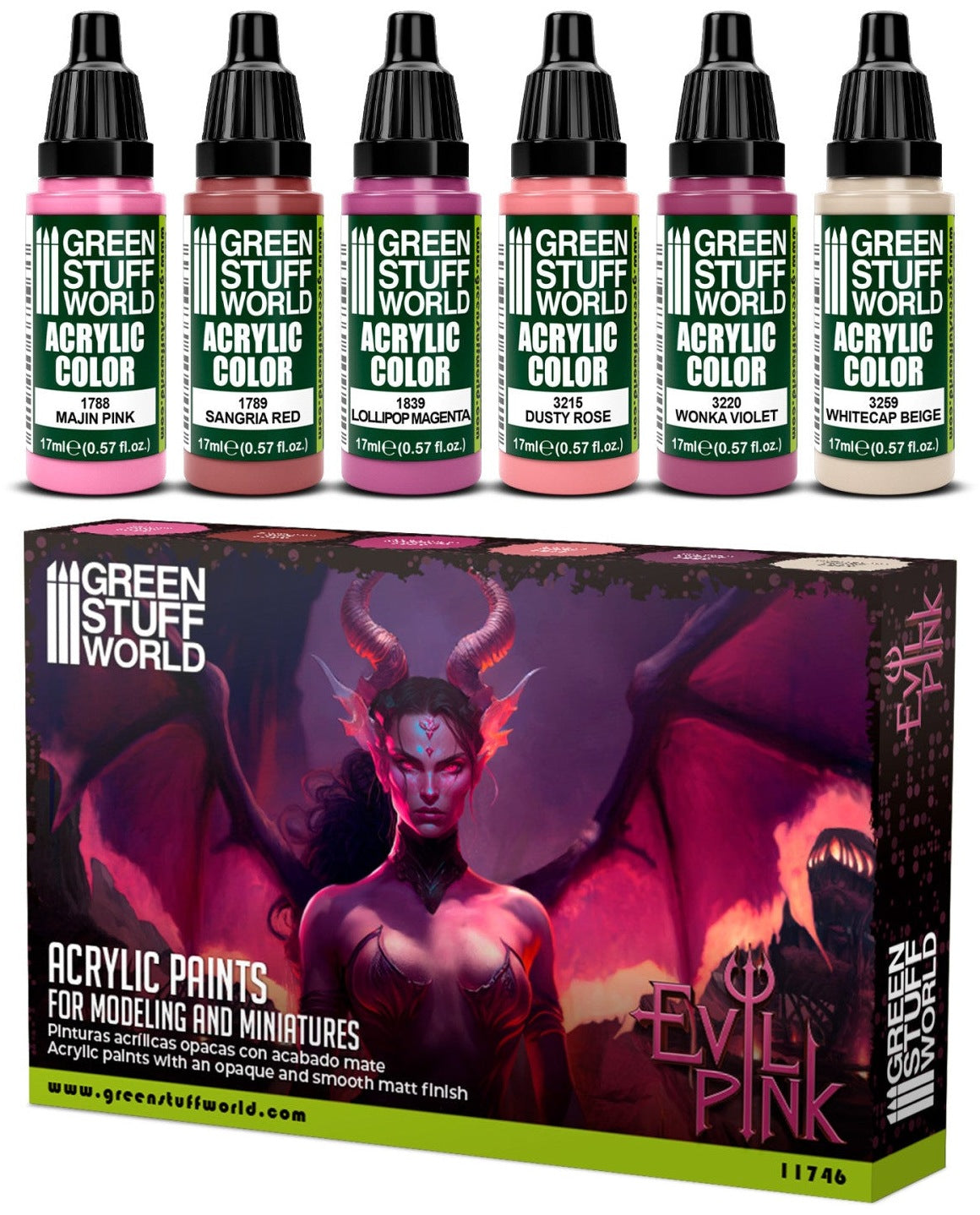 Paint Set - Evil Pink | Set Akrilnih Boja x6
