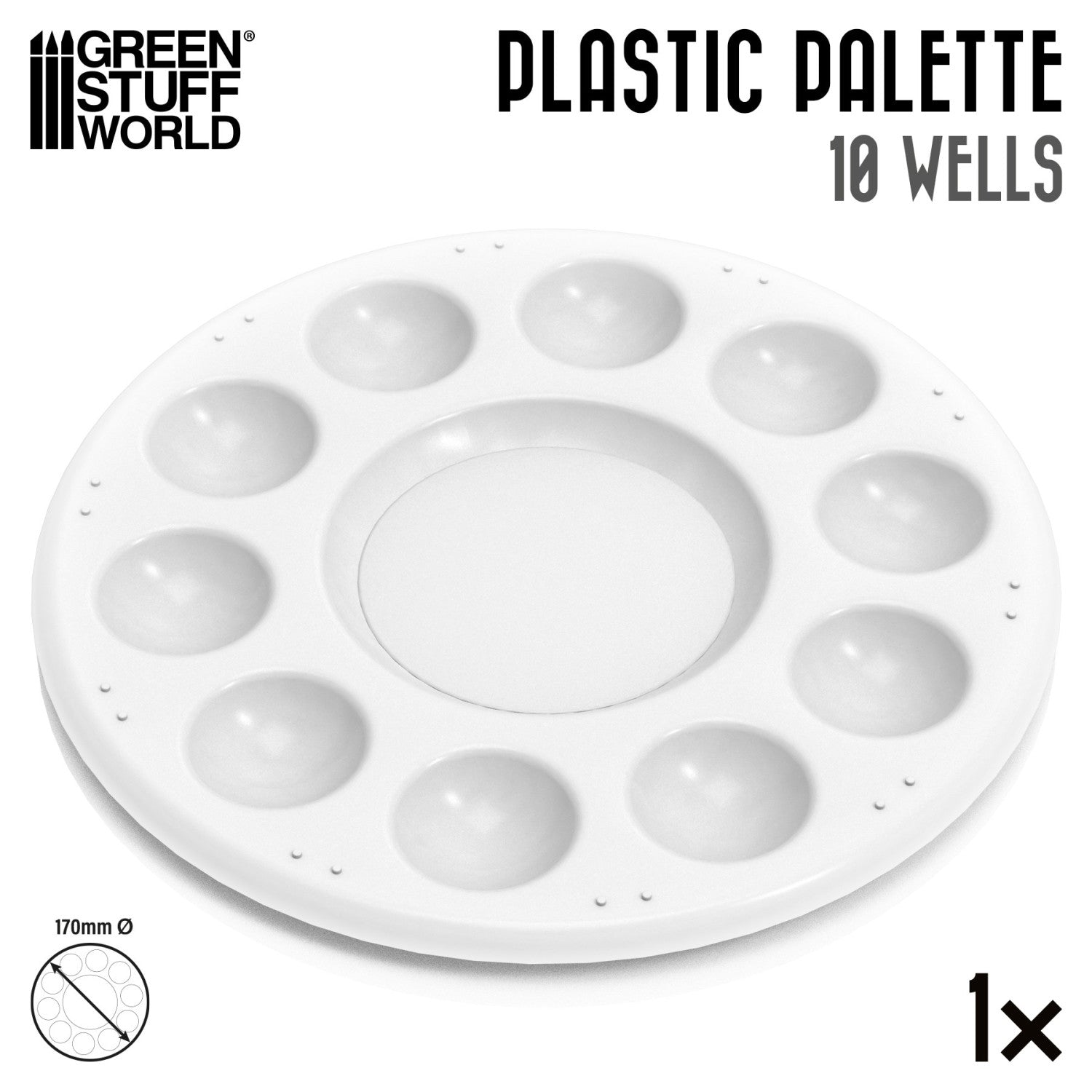 Plastic Round Mixing Palette | Plasticna Paleta sa 10 Udubljenja