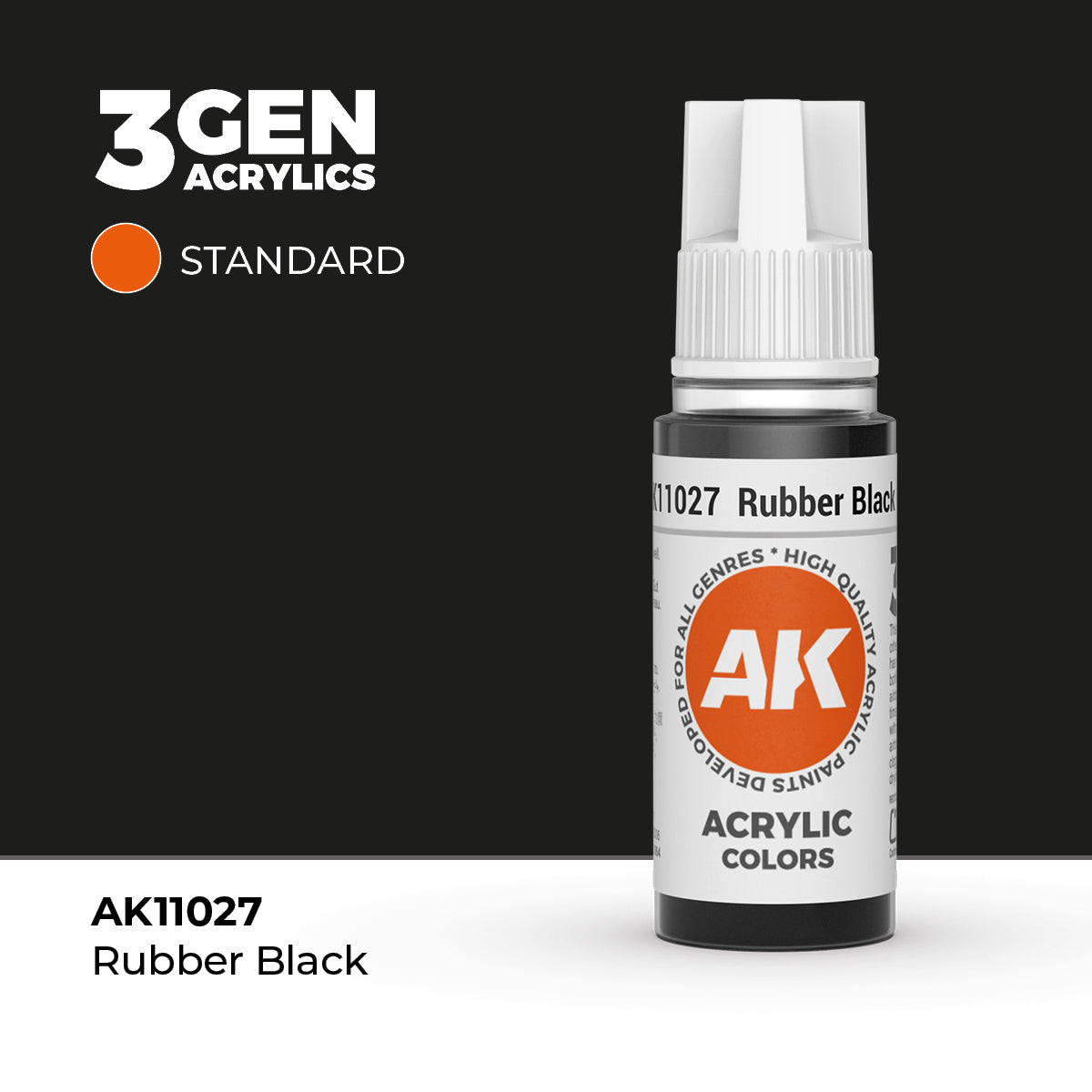 AK Interactive Rubber Black 17ml - 3rd Gen Akrilna Boja AK11027