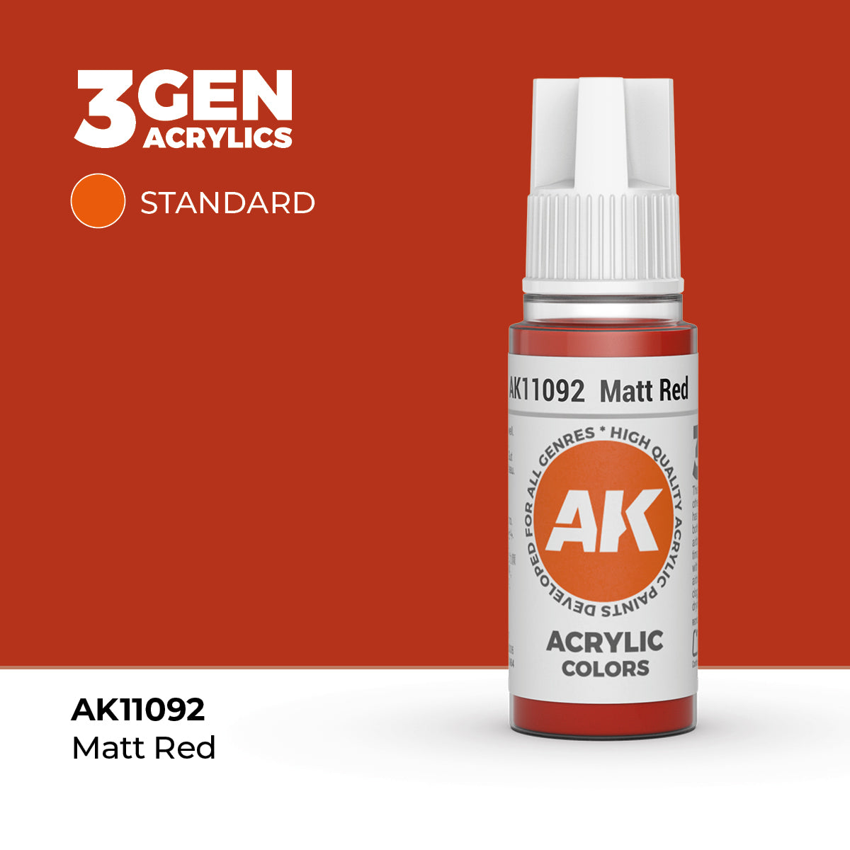 AK Interactive Matt Red 17ml - 3rd Gen Akrilna Boja AK11092