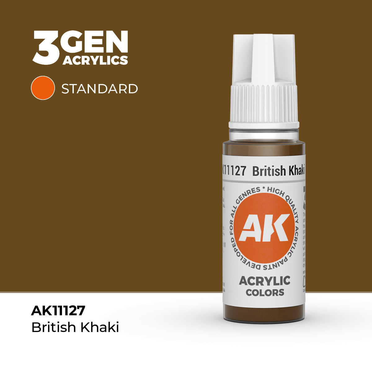 AK Interactive British Khaki 17ml - 3rd Gen Akrilna Boja AK11127 - front