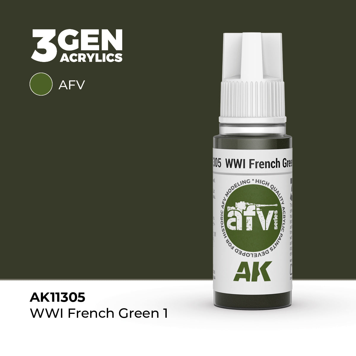 AK Interactive WWI French Green 1 17ml - 3rd Gen Akrilna Boja AK11305