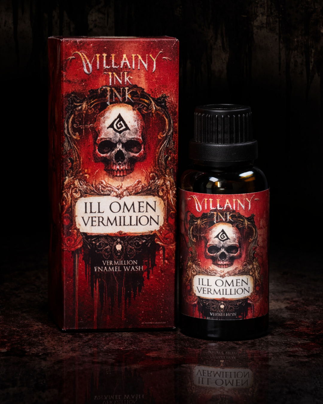 Villainy Ink boja   ill omen vermillion
