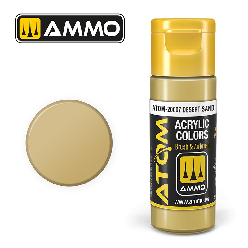 Ammo ATOM Color Desert Sand FS27043 akrilna boja za makete

Pustinjska peščana boja za modelarstvo