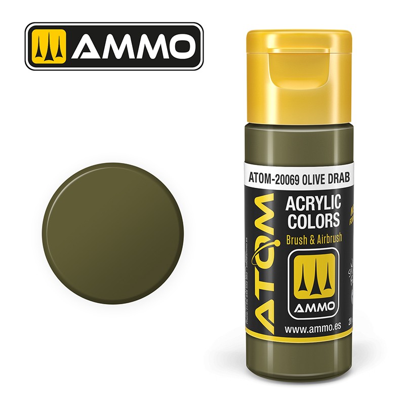 Ammo ATOM Color Olive Drab FS34087 akrilna boja za makete

Maslinasto zelena vojna boja za modelarstvo