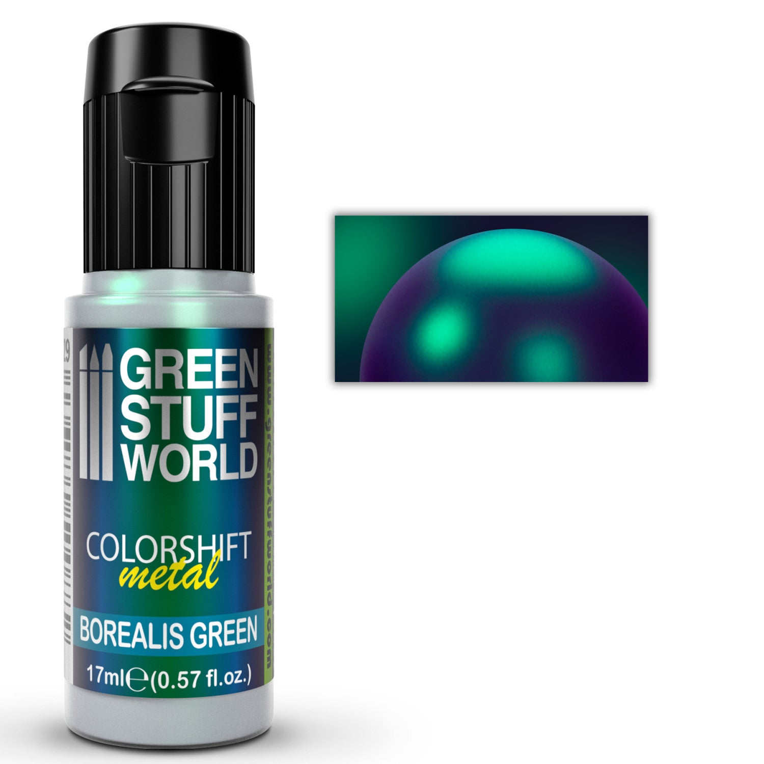 Chameleon Paint Borealis Green – akrilna chameleon boja sa efektom promene nijanse u zavisnosti od ugla