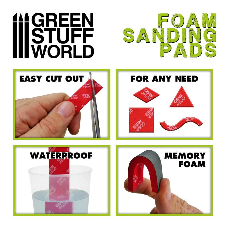 FOAM Sanding Pads Grit 180 Pack x10 | Brusni sunđeri 180 set 10
