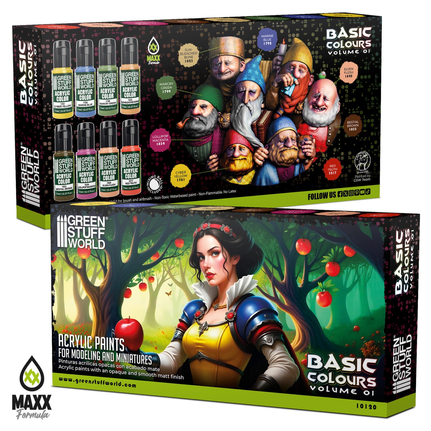 Paint Set - BASIC COLORS 01 (Box x8)