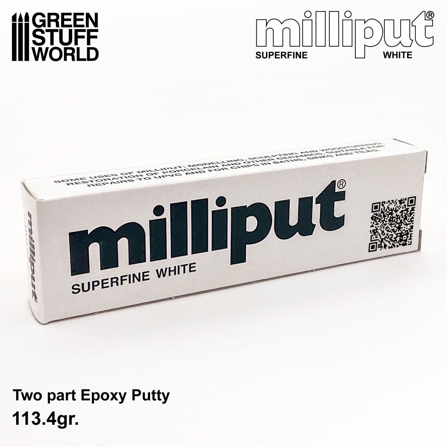 Milliput Super Fine White epoxy putty 113g Green Stuff World Aždaja bela epoksidna masa