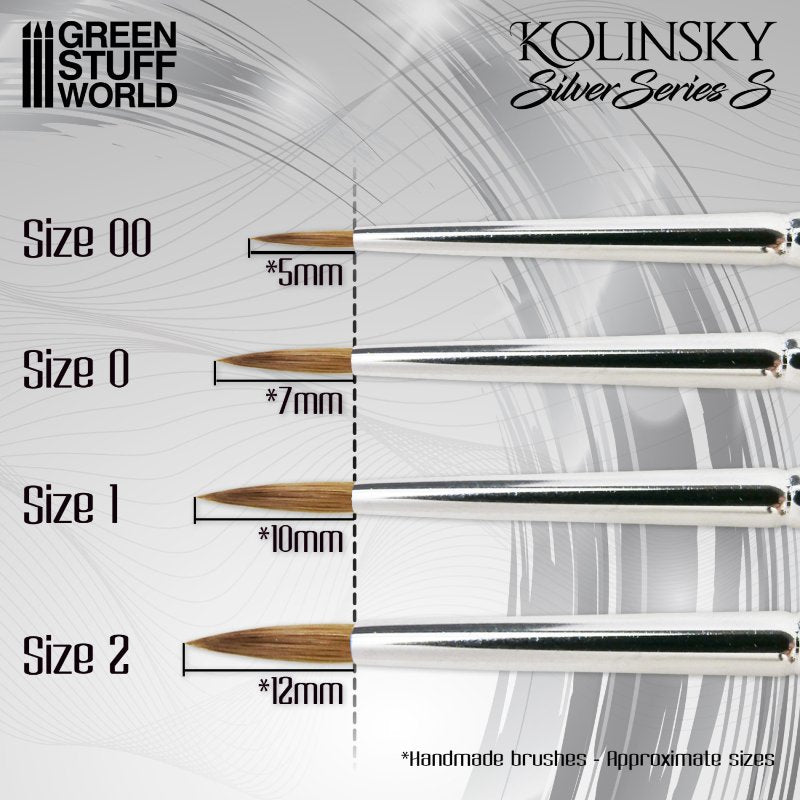 Kolinsky Brush SILVER SERIES S - Size 0 | Četkica za minijature