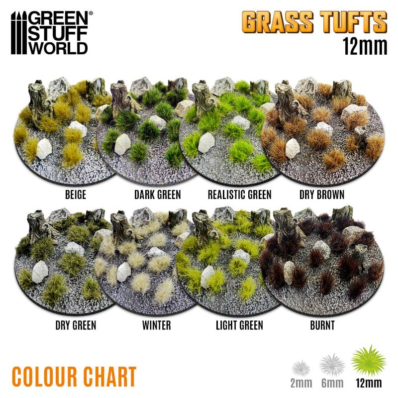 Static Grass Tufts 12mm Beige | Buseni trave 12mm bež