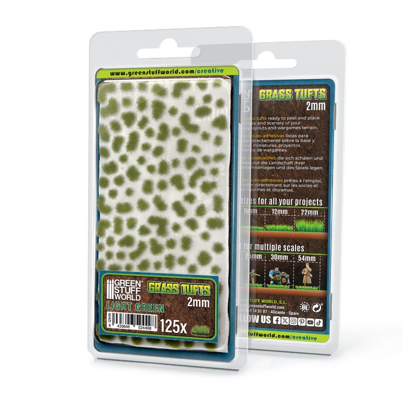 Static Grass Tufts 2mm Light Green | Buseni trave 2mm svetlo zeleni